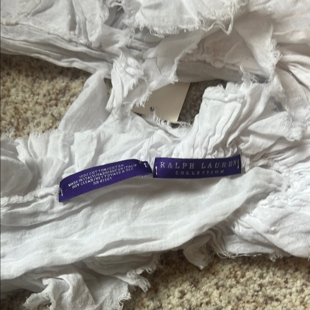 Ralph Lauren Purple Label Elegant White Accessory